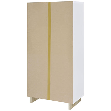 Dalton White and Distressed Pine 65-inch 6-shelf Bookcase by Coaster at Eve Furniture