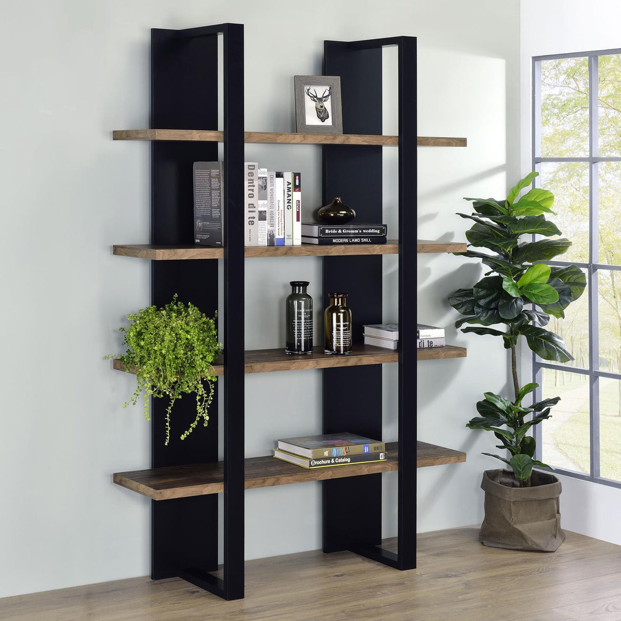 Danbrook Bookcase with 4 Full-length Shelves by Coaster at Eve Furniture