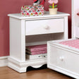 Dani White Night Stand by Furniture of America at Eve Furniture