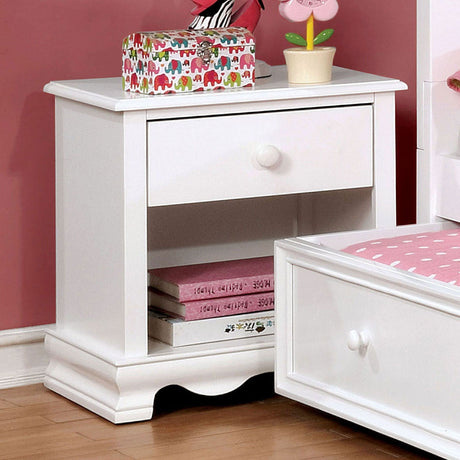 Dani White Night Stand by Furniture of America at Eve Furniture
