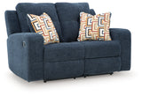 Danum Ink Manual Reclining Loveseat by Ashley at Eve Furniture