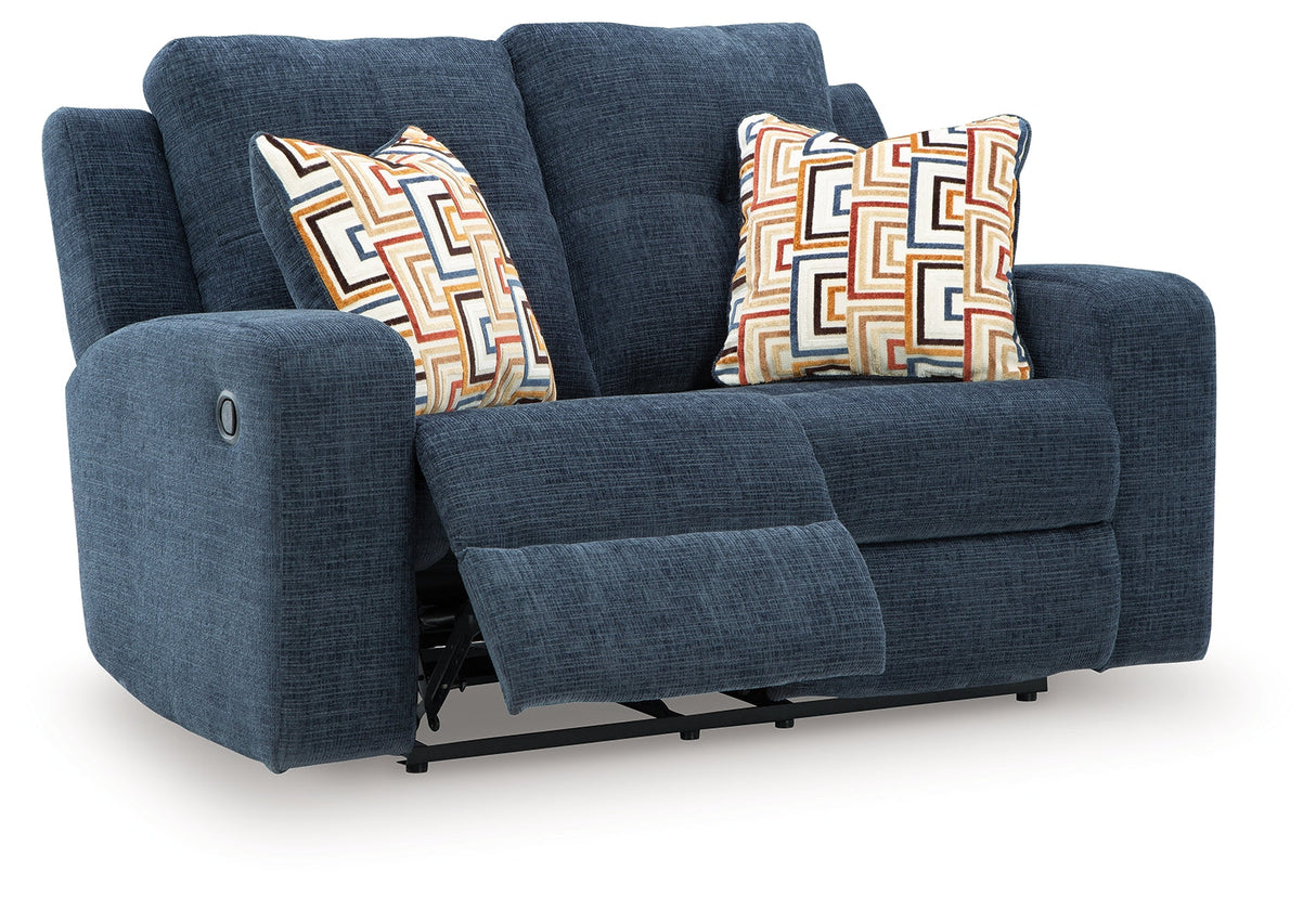 Danum Ink Manual Reclining Loveseat by Ashley at Eve Furniture