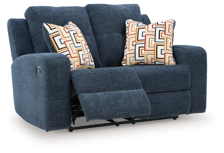 Danum Ink Manual Reclining Loveseat by Ashley at Eve Furniture