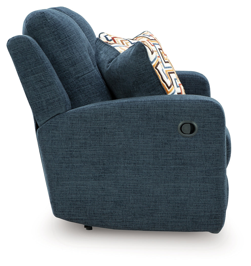 Danum Ink Manual Reclining Loveseat by Ashley at Eve Furniture