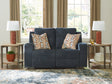 Danum Ink Manual Reclining Loveseat by Ashley at Eve Furniture