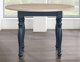 Darcy 42″ Round Dining Table, Midnight Blue and Natural Finish by Steve Silver at Eve Furniture