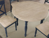 Darcy 42″ Round Dining Table, Midnight Blue and Natural Finish by Steve Silver at Eve Furniture