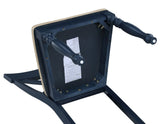 Darcy Solid Wood Side Chair, Midnight Blue and Natural Finish by Steve Silver at Eve Furniture