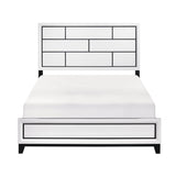 Davi White King Panel Bed by Homelegance at Eve Furniture