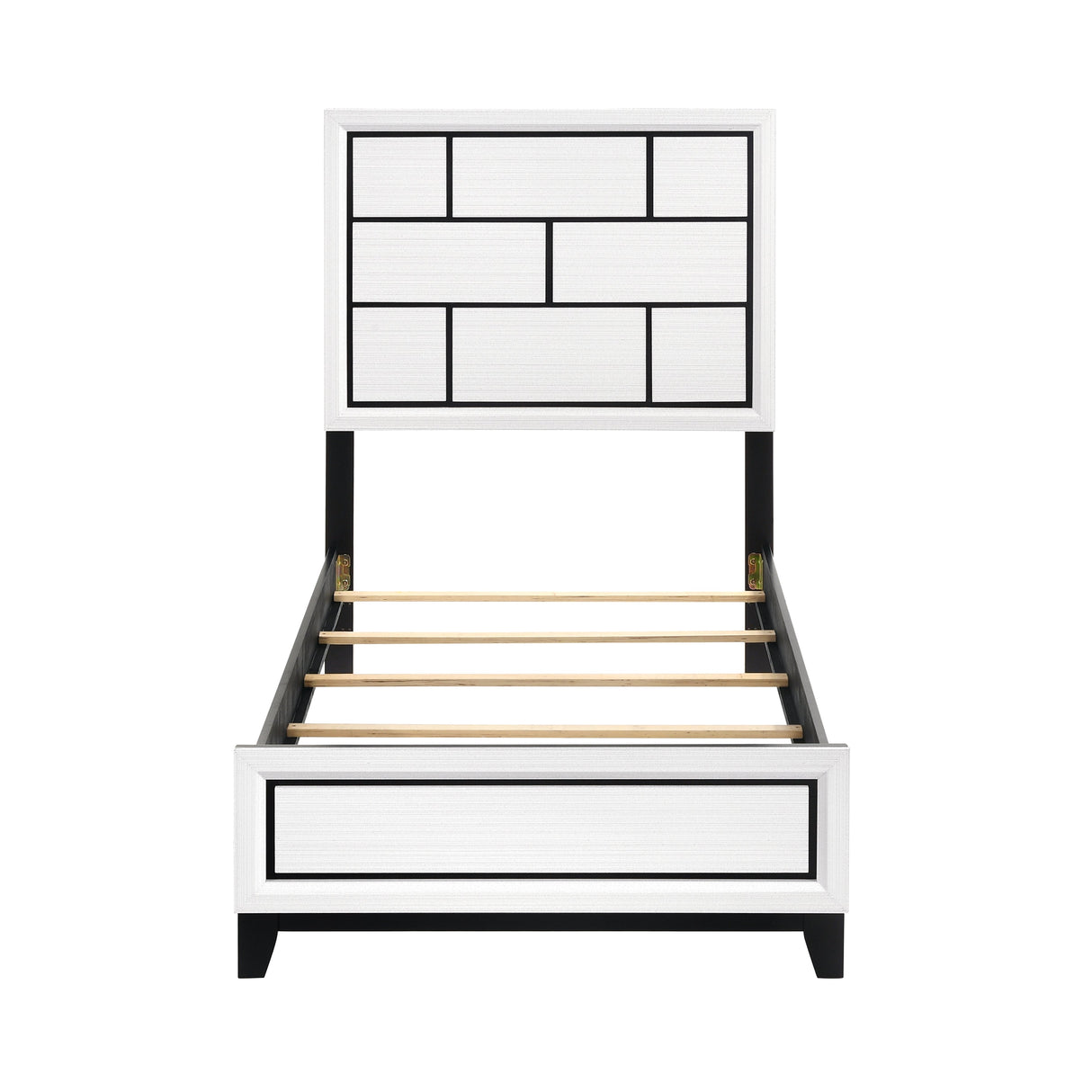 Davi White Twin Panel Bed by Homelegance at Eve Furniture