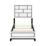 Davi White Twin Panel Bed by Homelegance at Eve Furniture