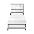 Davi White Twin Panel Bed by Homelegance at Eve Furniture