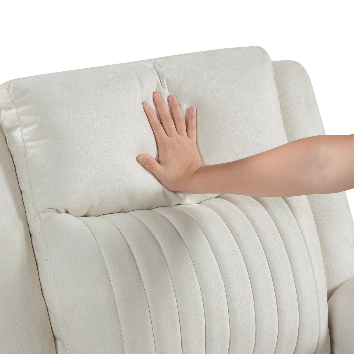 Dean Beige Double Reclining Loveseat with Center Console by Homelegance at Eve Furniture