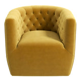 Delaney Gold Velvet Swivel Chair by Ashcroft Imports at Eve Furniture