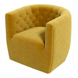Delaney Gold Velvet Swivel Chair by Ashcroft Imports at Eve Furniture
