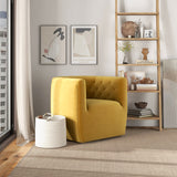 Delaney Gold Velvet Swivel Chair by Ashcroft Imports at Eve Furniture