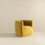 Delaney Gold Velvet Swivel Chair by Ashcroft Imports at Eve Furniture