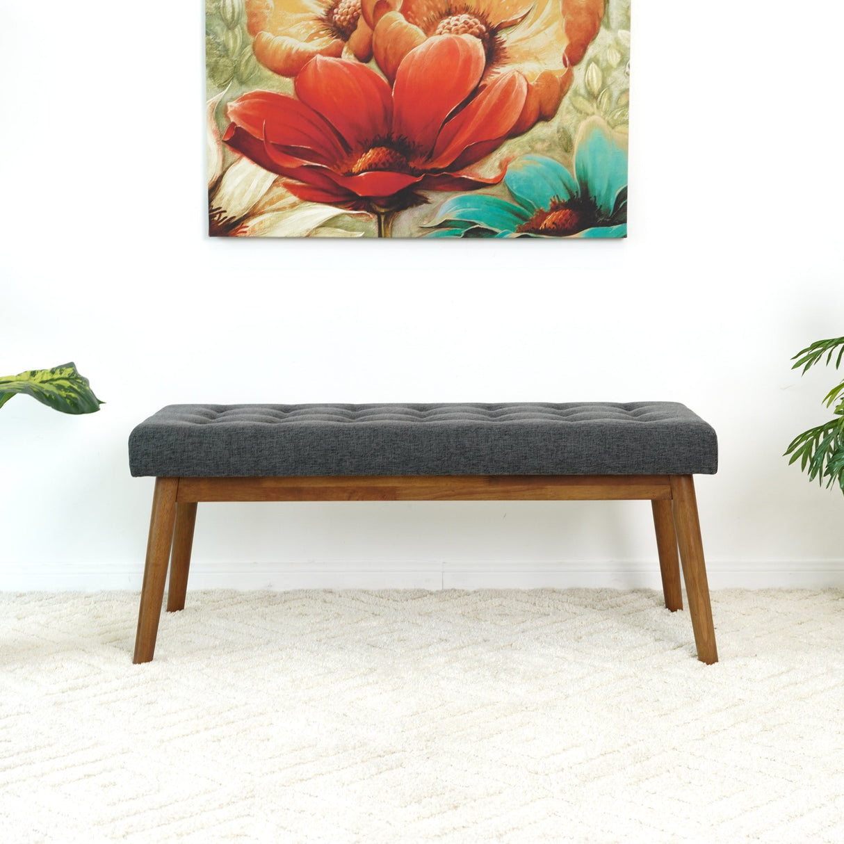 Delilah Modern Bench (Fabric) by Ashcroft Imports at Eve Furniture