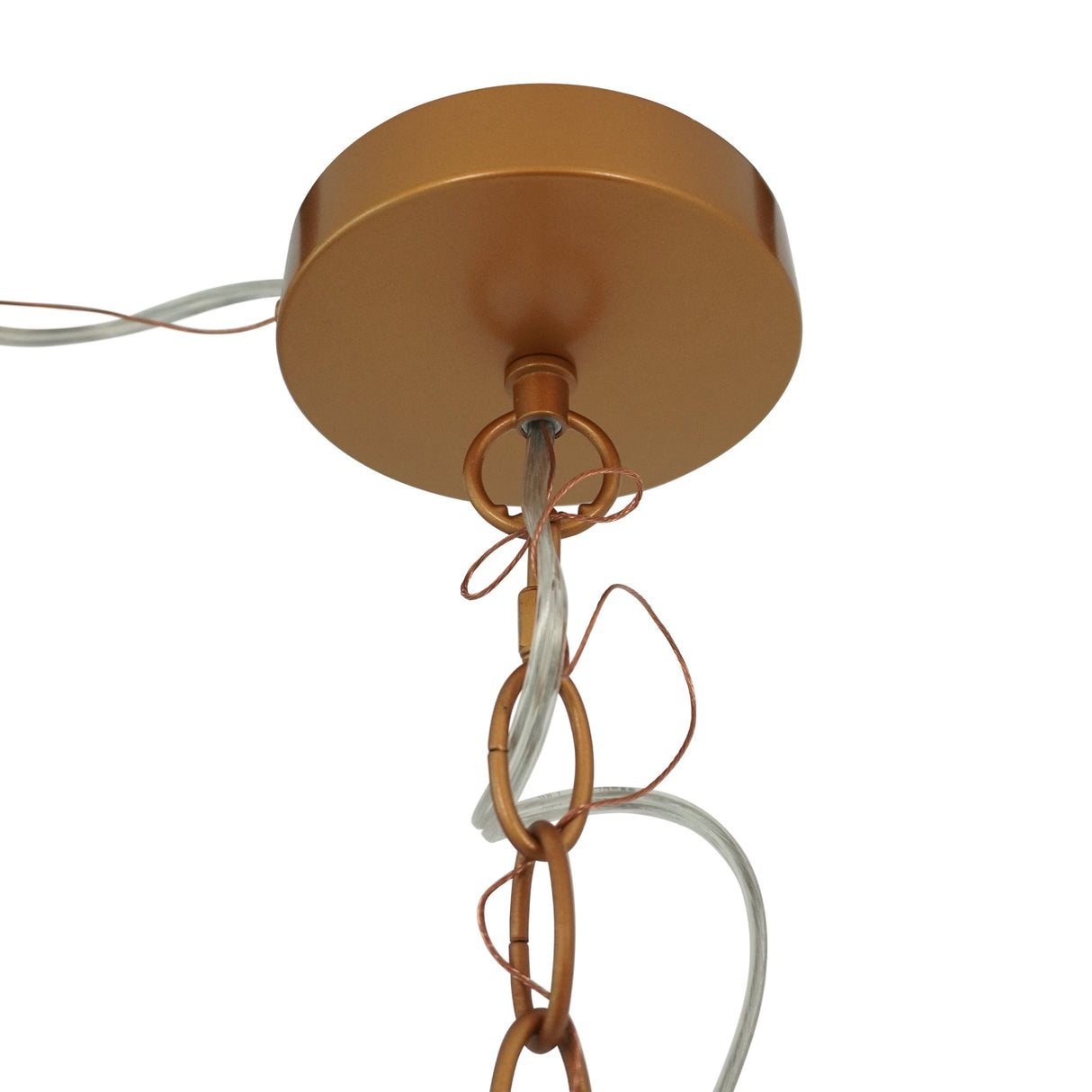 Delphi Pendant Lamp - Coarse Gold and Clear Glass by Ashcroft Imports at Eve Furniture