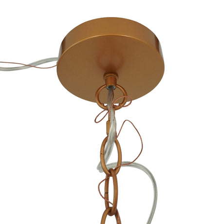 Delphi Pendant Lamp - Coarse Gold and Clear Glass by Ashcroft Imports at Eve Furniture