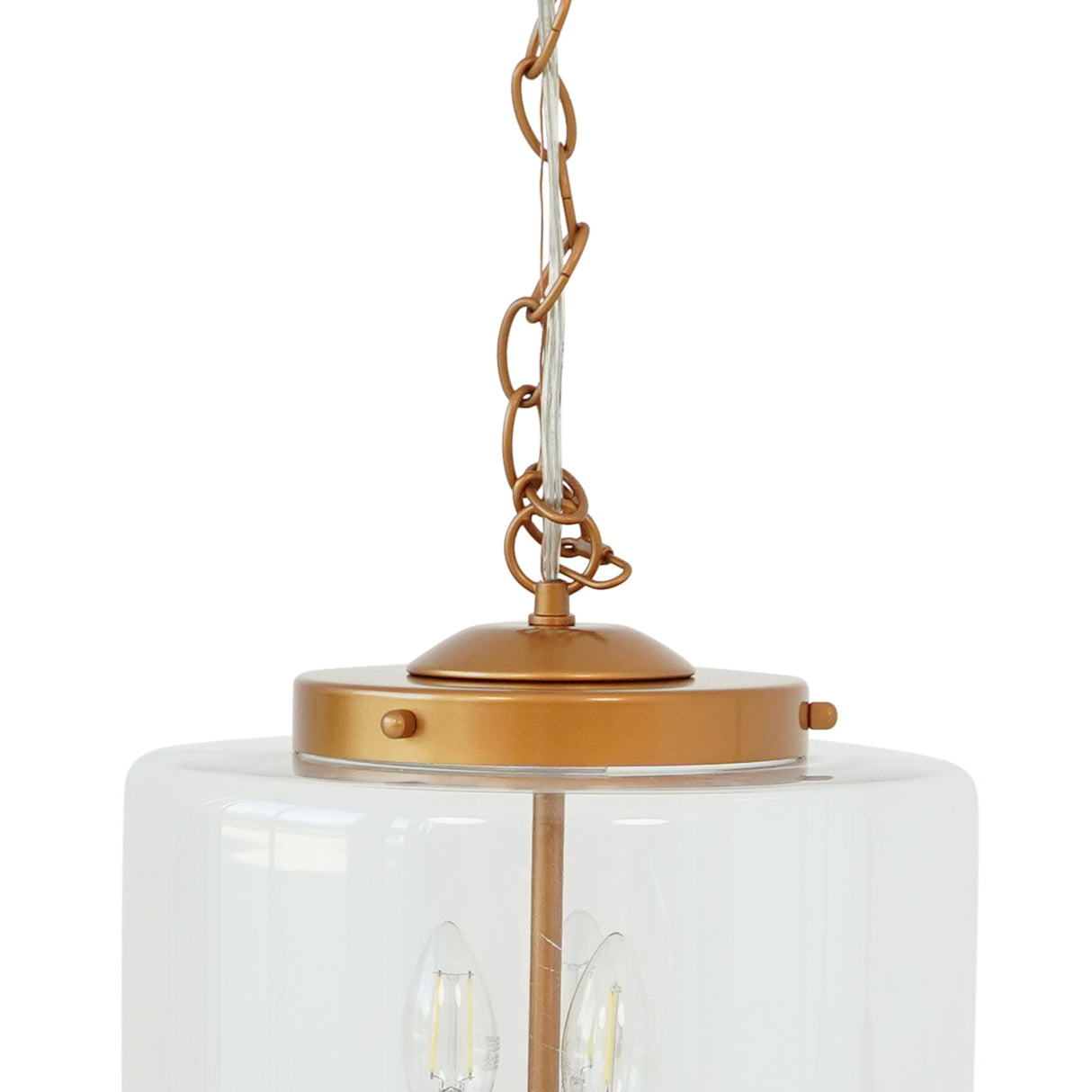Delphi Pendant Lamp - Coarse Gold and Clear Glass by Ashcroft Imports at Eve Furniture