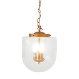 Delphi Pendant Lamp - Coarse Gold and Clear Glass by Ashcroft Imports at Eve Furniture