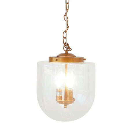 Delphi Pendant Lamp - Coarse Gold and Clear Glass by Ashcroft Imports at Eve Furniture