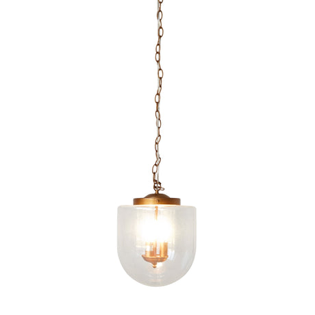Delphi Pendant Lamp - Coarse Gold and Clear Glass by Ashcroft Imports at Eve Furniture