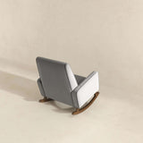 Demetrius Light Grey Fabric Solid Wood Rocking Chair by Ashcroft Imports at Eve Furniture