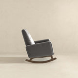 Demetrius Light Grey Fabric Solid Wood Rocking Chair by Ashcroft Imports at Eve Furniture