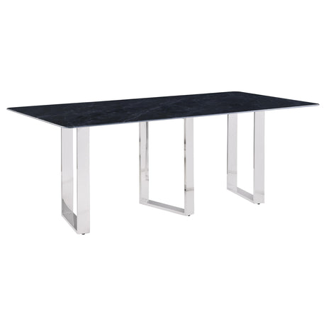 Desden Gray Rectangular Sintered Stone Dining Table by Coaster at Eve Furniture
