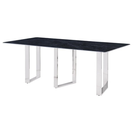 Desden Gray Rectangular Sintered Stone Dining Table by Coaster at Eve Furniture