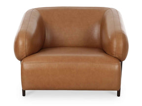 Devlin Tan Leather Lounge Chair