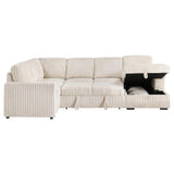 Devonshire Camel Sleeper Sectional Sofa Storage Chaise by Coaster at Eve Furniture