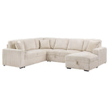 Devonshire Camel Sleeper Sectional Sofa Storage Chaise by Coaster at Eve Furniture