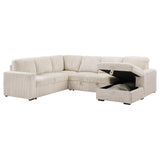 Devonshire Camel Sleeper Sectional Sofa Storage Chaise by Coaster at Eve Furniture