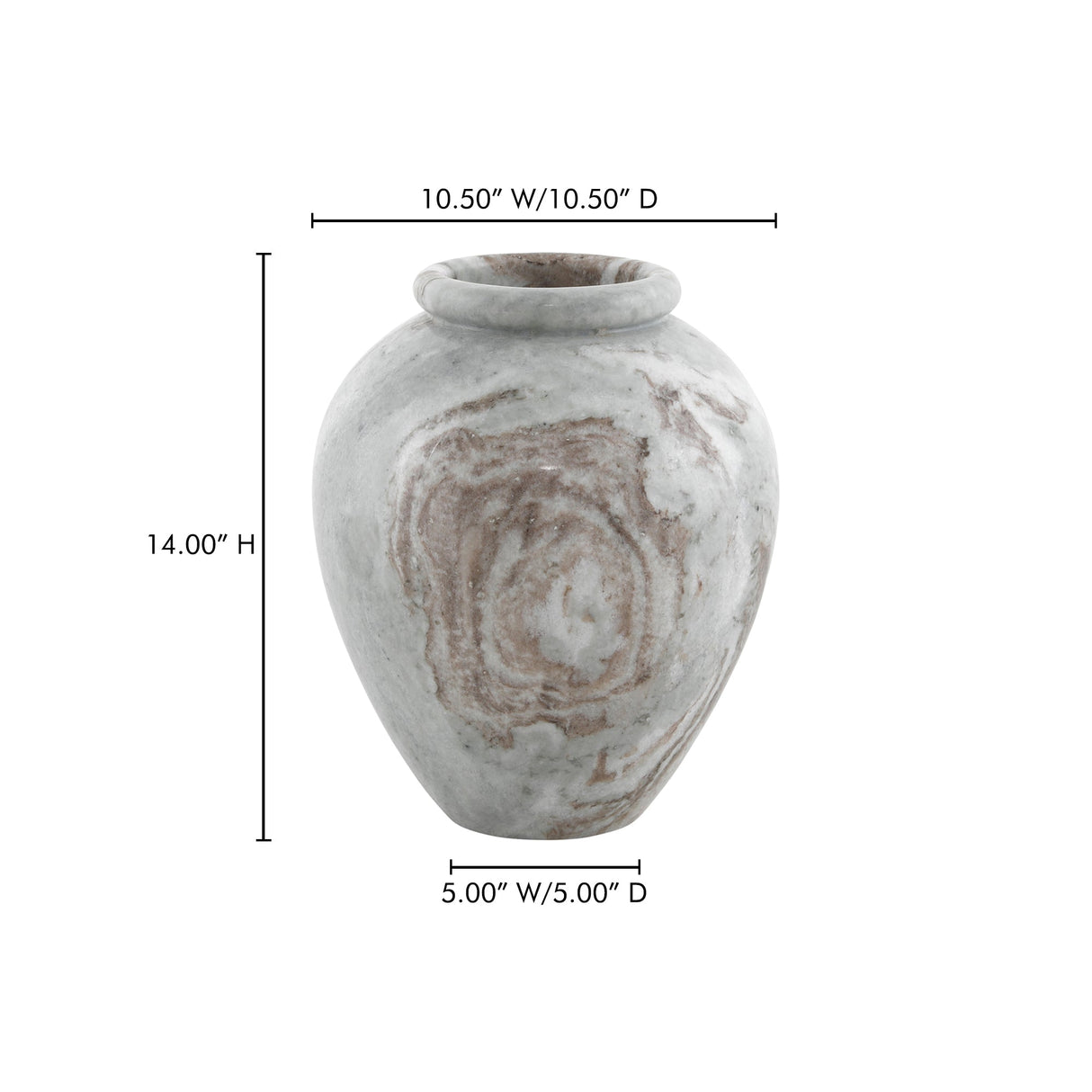 Didion Brown Vase by Moe's Home at Eve Furniture