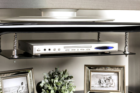 Dietrich Black 60" TV Console by Furniture of America at Eve Furniture