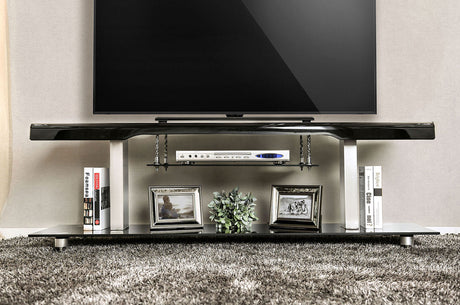 Dietrich Black 60" TV Console by Furniture of America at Eve Furniture