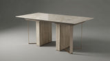 Luce Light Beige Extendable Dining Table
