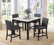 Dior PU Black 5-Piece Counter Height Set by Happy Homes at Eve Furniture