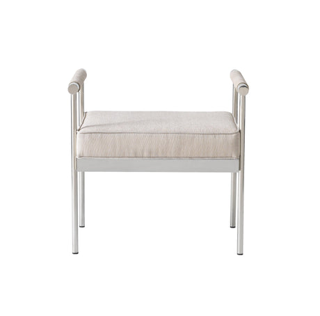 Diva Cream Velvet Bench by TOV Furniture at Eve Furniture