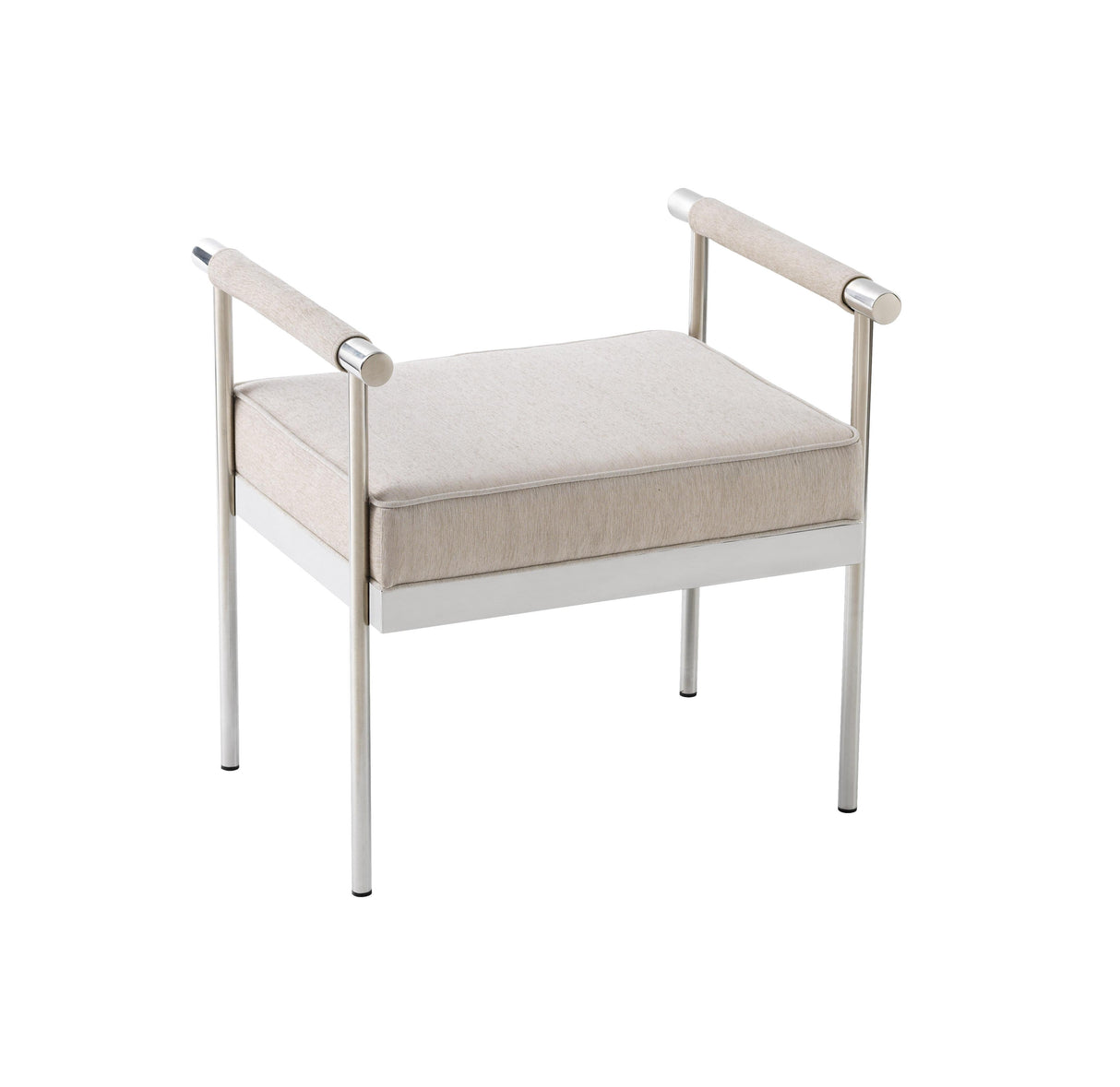 Diva Cream Velvet Bench by TOV Furniture at Eve Furniture