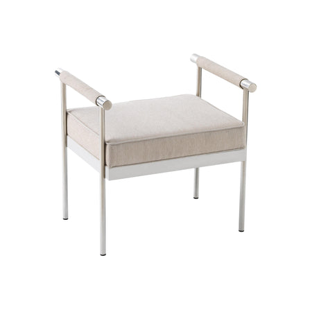 Diva Cream Velvet Bench by TOV Furniture at Eve Furniture