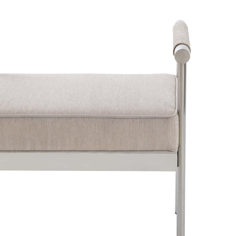 Diva Cream Velvet Bench by TOV Furniture at Eve Furniture
