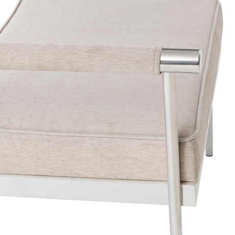 Diva Cream Velvet Bench by TOV Furniture at Eve Furniture