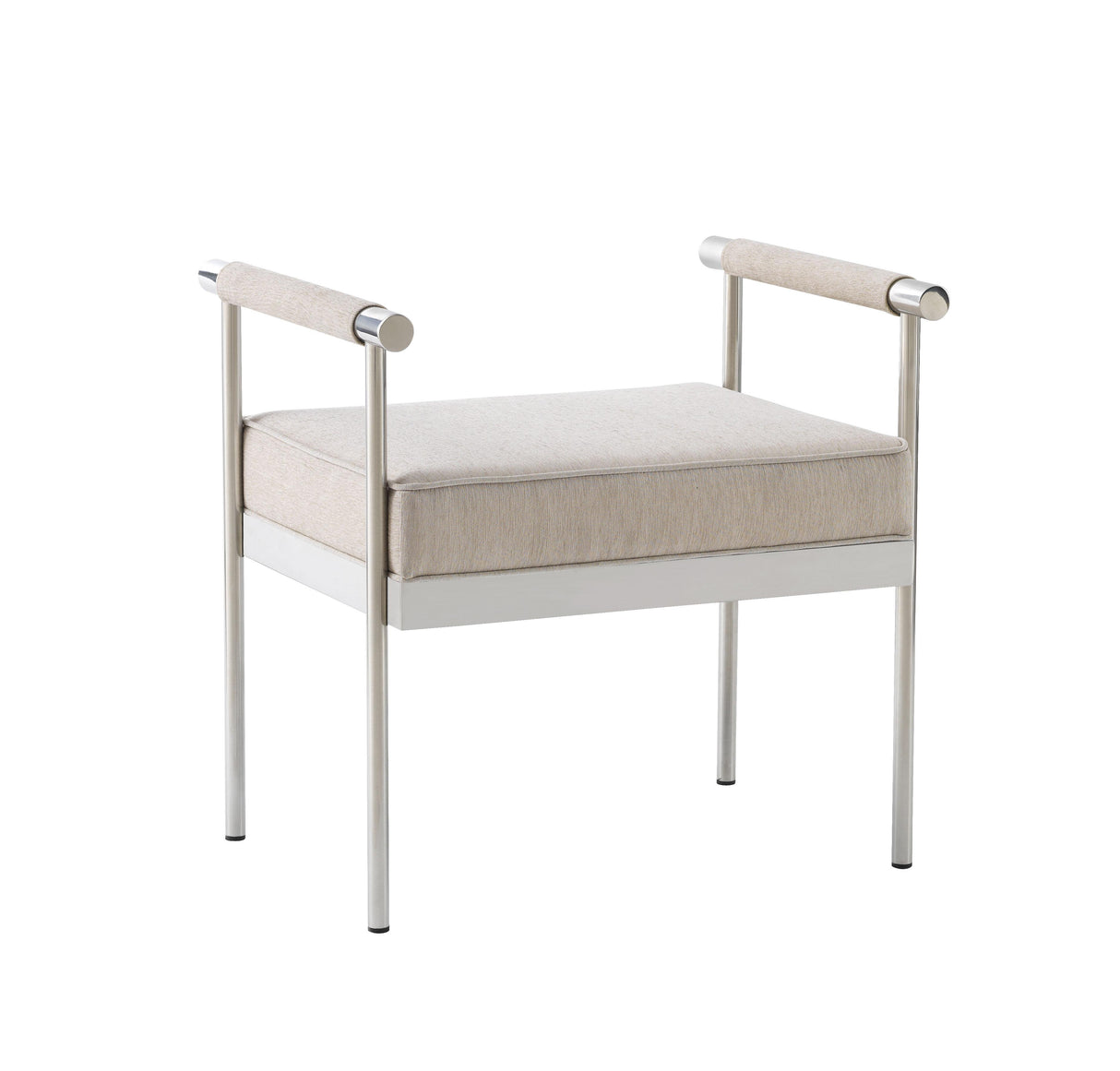 Diva Cream Velvet Bench by TOV Furniture at Eve Furniture