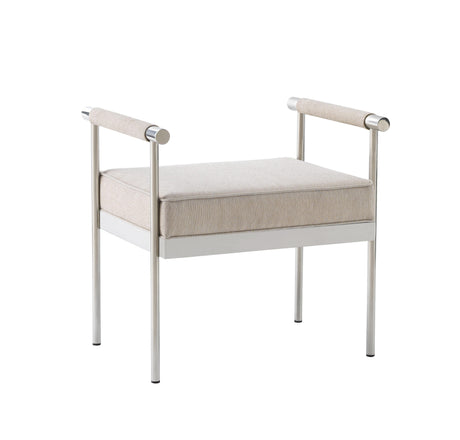 Diva Cream Velvet Bench by TOV Furniture at Eve Furniture