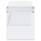 Dobrev Glossy White/Clear 2-Drawer Writing Desk by Coaster at Eve Furniture
