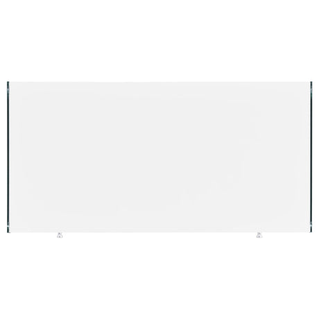 Dobrev Glossy White/Clear 2-Drawer Writing Desk by Coaster at Eve Furniture